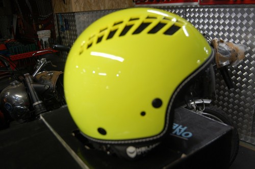 CASCO DEMI JET HELMO MILANO VISIERA A SCOMPARSA GIALLO TAGLIA XL | eBay