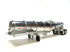 DCP FIRST GEAR 1/64 SCALE POLAR DROP CENTER TANKER, CHROME & SILVER FRAME