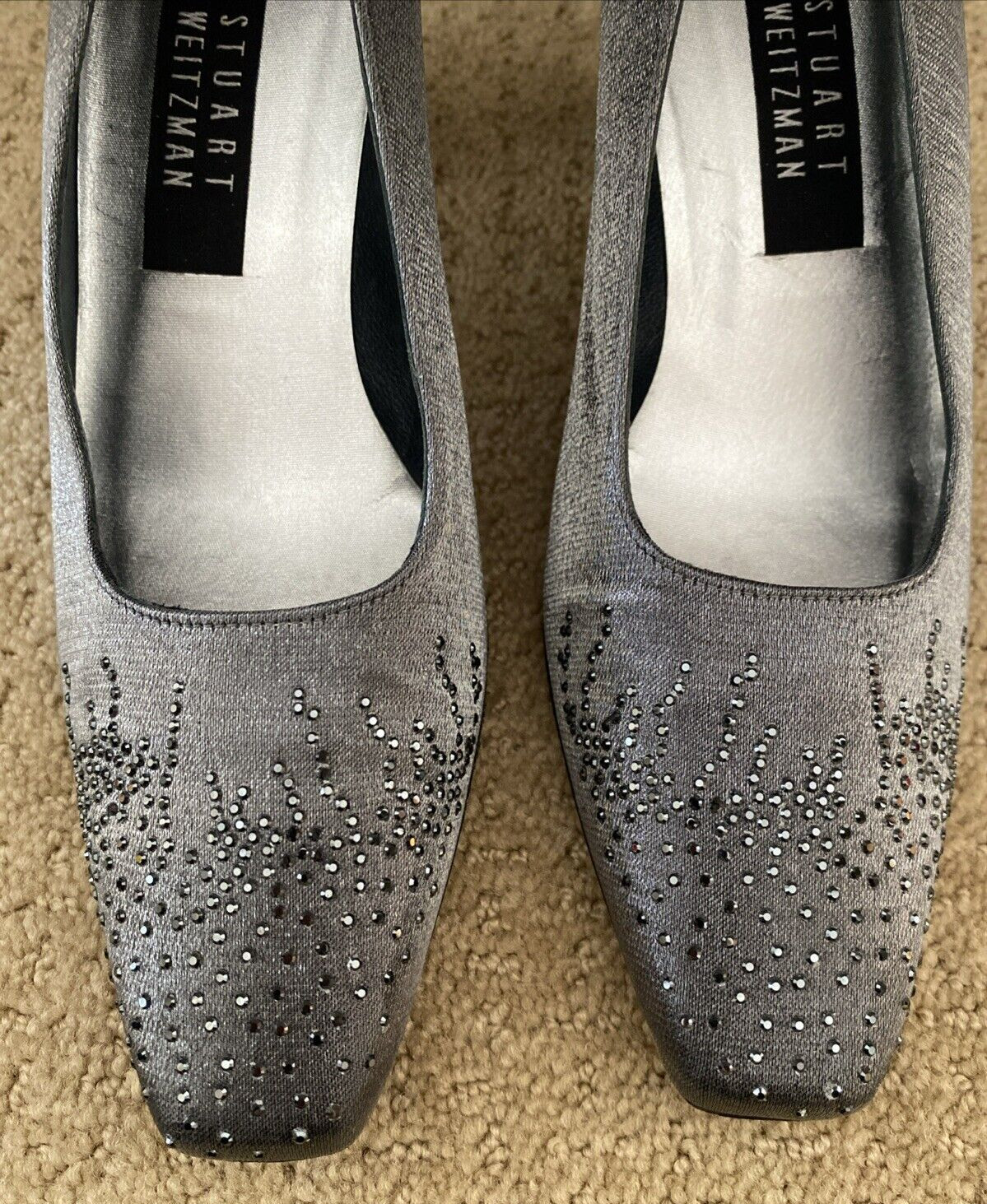 Stuart Weitzman Pumps Heels - Shimmer Sparkle Leather Sz 7.5 C