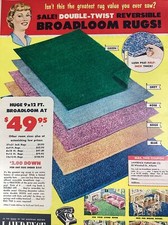 Atlanta GA Print Ad 1952 AJC Lawrence Furniture Rugs Carpet 85 Whitehall St