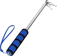 Anley 5 Ft Blue Telescopic Handheld Flagpoles - Extendable Collapsable Flag Pole