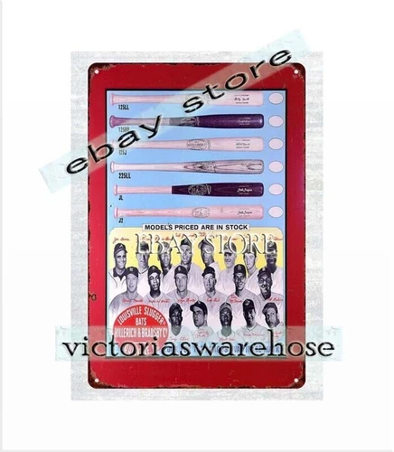 1967 SLUGGER CLEMENTE & MORE baseball metal tin sign bar room ideas