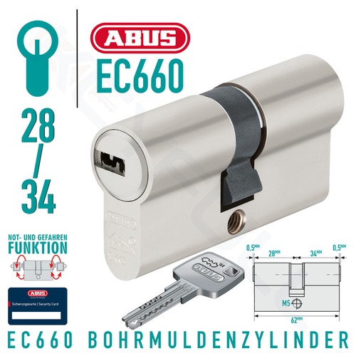 ABUS EC660 Türzylinder Schließzylinder Doppelzylinder • Sicherheitskarte - Picture 15 of 59