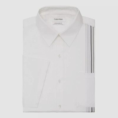 calvin klein slim fit short sleeve dress shirt Calvin Klein Cotton Poplin Relaxed Short Sleeve Shirt