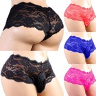 Mens Sexy Male Lace Pouch Thong G-String Briefs Sissy Panties Underwear Lingerie
