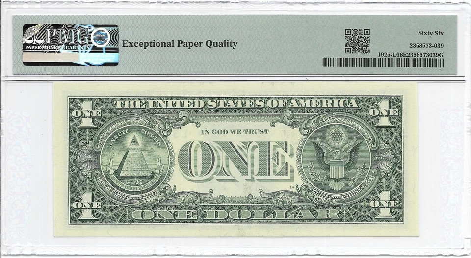 1999 $1 SAN FRANCISCO FRN. PMG GEM Uncirculated 66 EPQ Banknote. - Image 2 of 2