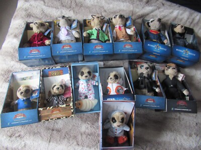 Vergleichen Sie die Erdmännchen Sammlung von 13 verpackten Spielzeugen mit Zertifikaten