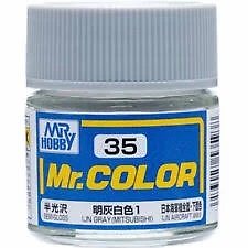 Mr. Hobby C35 Mr. Color Semi Gloss IJN Gray (Mitsubishi) Lacquer Paint 10ml - US