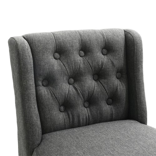 2PC Bar Stools Linen Fabric Backrest Breakfast Stool Kitchen Pub Chair Barstools - Picture 8 of 23