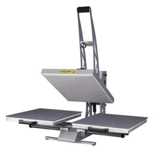 Large 24"x16" Aluminium Semi-automatic Open Dual Platen Heat Press Machine