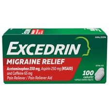 Excedrin Migraine Relief Caplets for Migraine Symptoms, Acetaminophen 250mg, ...
