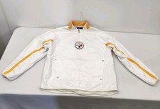 Reebok NFL Authentic Pittsburgh Steelers Windbreaker Large Light Jacket 1/4 Zip