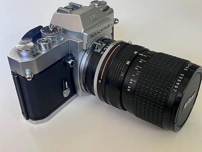 Nikon Nikkormat EL 35mm Film Camera with Nikkor 28-85mm AiS Lens New Mint !!!