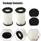 2x Filters For Cecotec Suit For Conga Thunderbrush 520 Handle Vacuum Cleaner