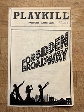 JASON ALEXANDER in Rare FORBIDDEN BROADWAY Vintage 1983 Playbill! MERRILY Cover!