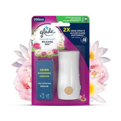 Raumduft Halter + Nachfüller Glade Touch & Fresh Relaxing Zen 10ml Duftspray
