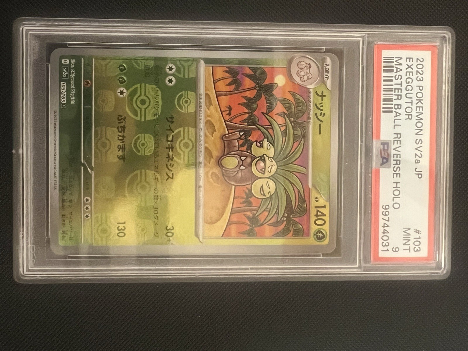 Exeggutor Master Ball Reverse Holo 103/165 151 Japanese Pokémon 2023 PSA 9 SV2A