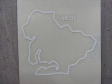 Free Shipping Prefectural Sticker White Aichi Prefecture Height Approx. 8cm Widt