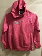 Nike Girls Pullover Hoodie Pink Large Therma Fit