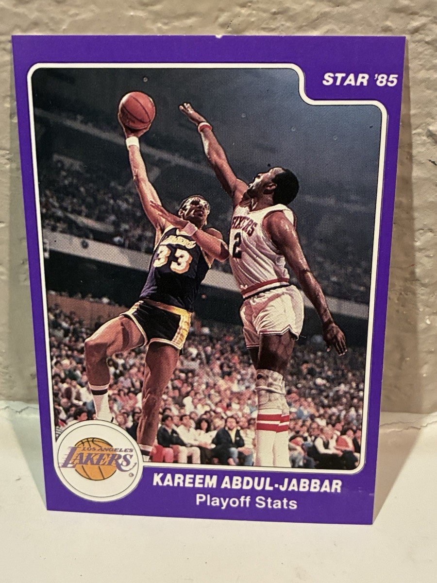1985 Star Kareem Abdul Jabbar Set #4 Of 18 Playoff Stats | eBay