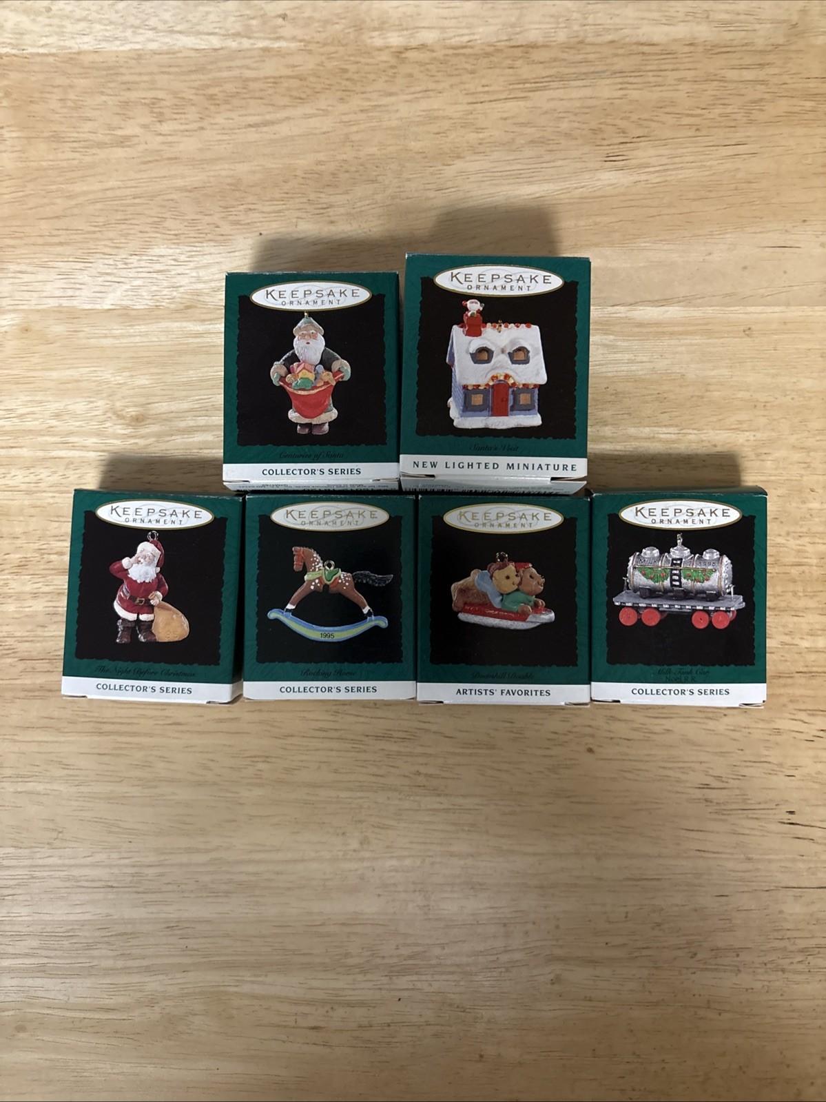 Hallmark Keepsake Ornaments Set Of 6 Miniatures Collector Series Year 1995