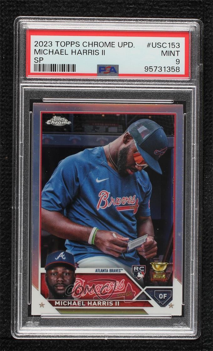 2023 Topps Chrome Update Image Variation SP Michael Harris II PSA 9 MINT 0m7x