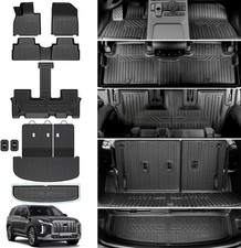 Floor Mats for 2020-2025 Hyundai Palisade, Trunk Mat with Seat Back Cover