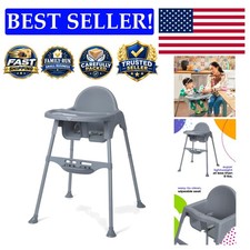 Lightweight Portable Kids High Chair with Adjustable Tray - Safe  Easy to Clean
