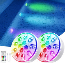 Pool Lights - 2 Pack, Rechargeable Submersible LED Pool Lights with Remote, IP68