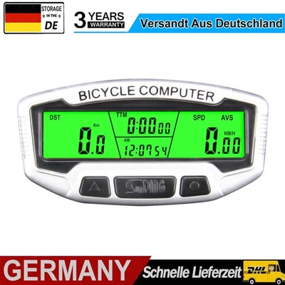 SUNDING Radfahren Fahrrad LCD Computer Fahrrad Hintergrundbeleuchtung Kabelgebun