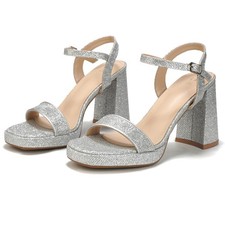 kkdom Women Platform High Heels Sandals Block Chunky Open Toe Ankle Strap...