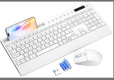White Wireless Keyboard And Mouse Combo