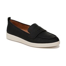 Women's Ingrid Hybrid Penny Loafers Black Faux Nubuck