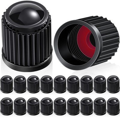 Outus 20 Pcs Tire Valve Stem Caps Car Plastic Universal Black 