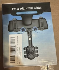 Rearview Mirror Phone Holder 360° Rotating, Retractable Multifunction