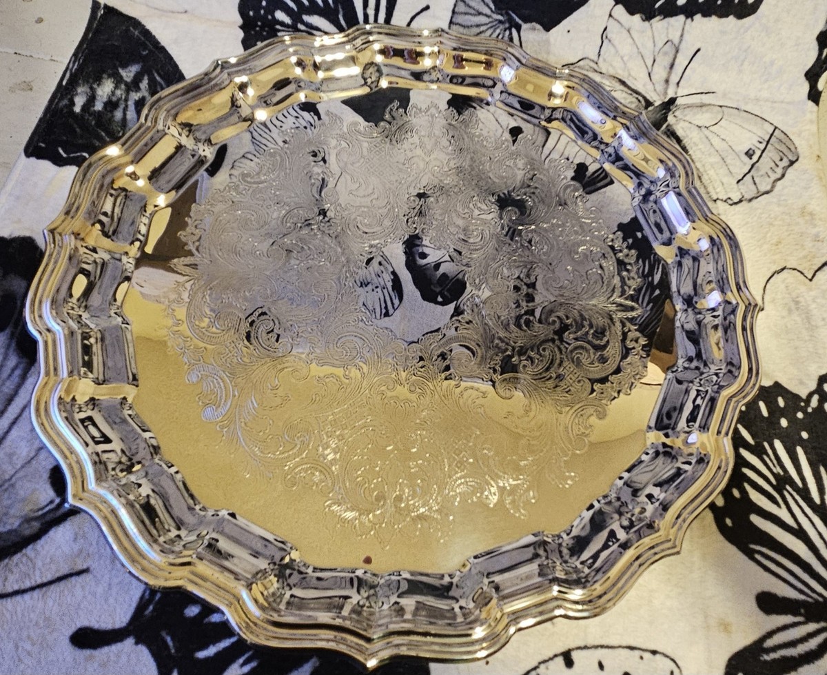 VTG THE SHEFFIELD SILVER CO Silverplated 14” Round Victorian