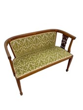 Antique Edwardian Satinwood Inlaid Parlour Salon Sofa Settee Early 20th Century