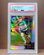 Viktor Gyokeres RC 2023-24  Select FIFA Stars Silver Prizm Rookie PSA 10 Arsenal