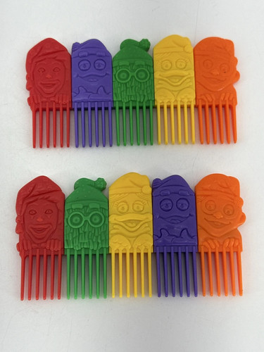McDonaldâs Rainbow Comb Set Ronald Grimace Birdie Snap Toy Happy 1990