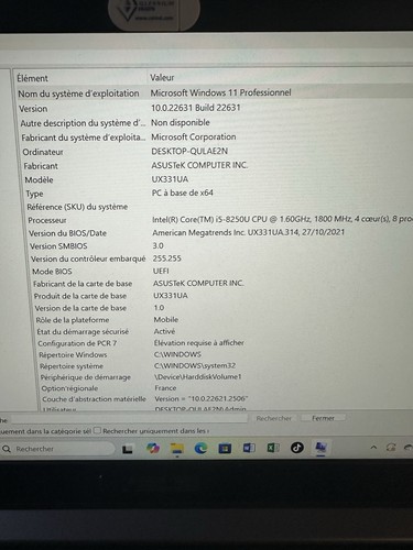 PC ASUS UX331UA Intel Core i5-8250U, 8GB RAM, 256GB M.2 SSD, Win11 Pro - Imagen 3 de 7