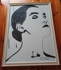 Quadro Disegno Donna A Inchiostro