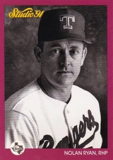 1991 Leaf Studio Nolan Ryan #128 Texas Rangers HOF!
