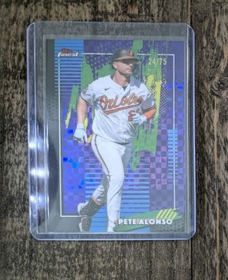 2026 Topps Finest Common Pete Alonso #64 Purple X-Fractor /75 Baltimore Orioles
