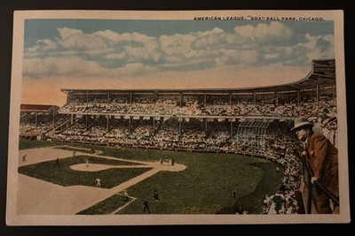 1917 Comiskey Park Postcard World Series Champion Shoeless Joe Jackson Rare