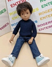 Original Trendon Sasha Gregor 16" Doll No. 301 - Dark Hair Denim Jeans Jumper
