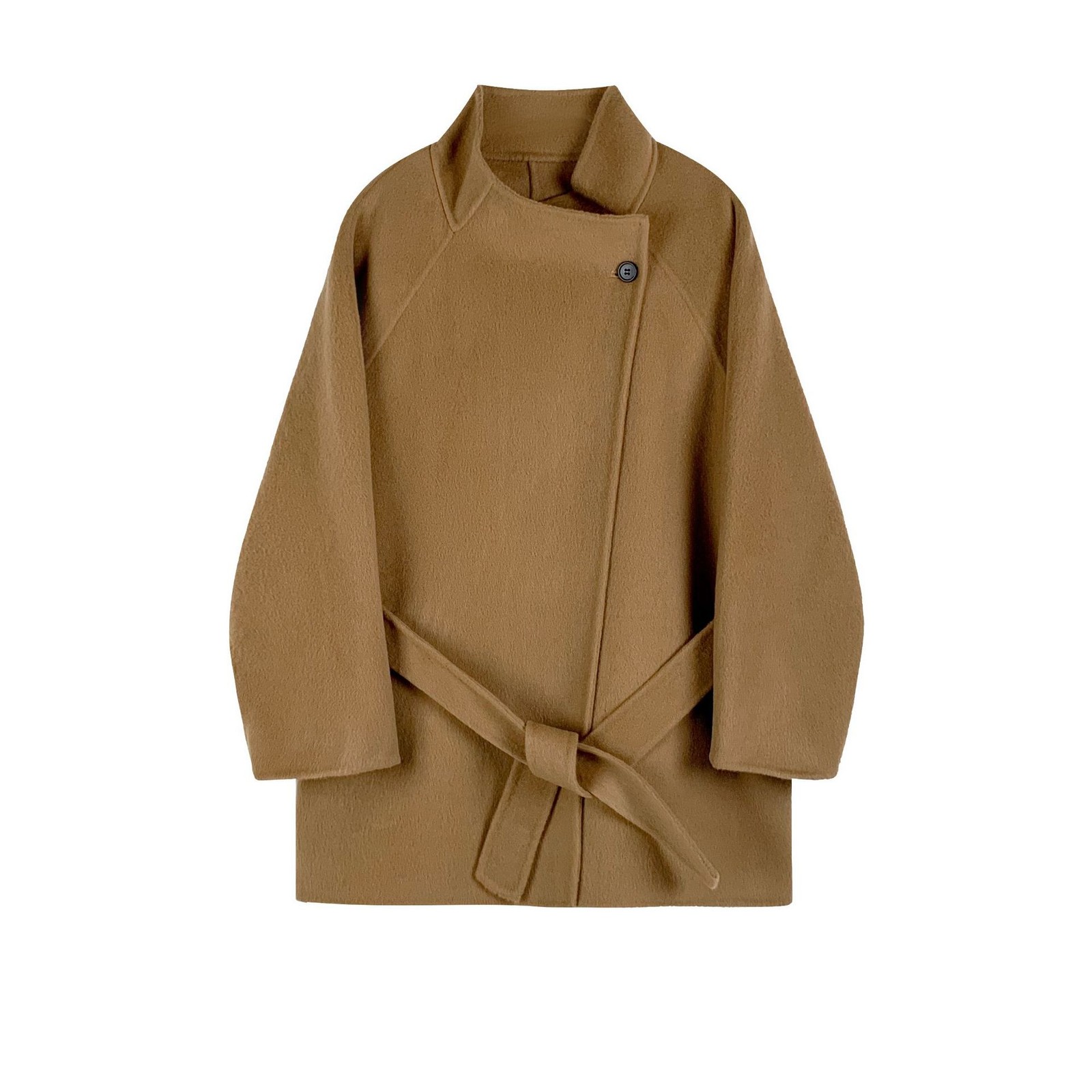 New Womens Cashmere Winter Coat Stand Up Collar 95% Wool Warm Slimming Fit Coat