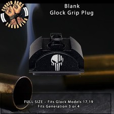 Punisher Flag Lasered Engraved Grip Plug for Glock