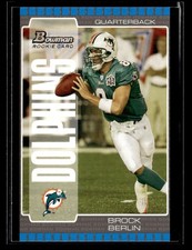 2005 Bowman #177 Brock Berlin Rookie Card Miami Dolphins. rookie card picture