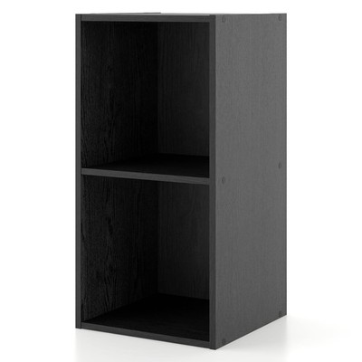 Furniture of America Brooks Stackable 2-Cube Wood Black Bookcase