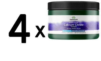 4 x Swanson 100% Pure and Dairy-Free Calcium Citrate Powder - (77,04 EUR/kg)